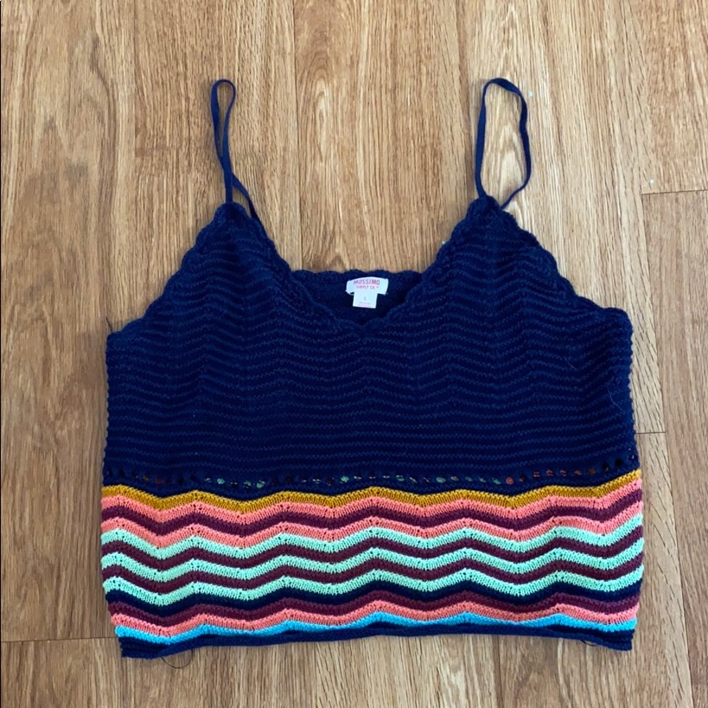 Target Woven/Knit Cropped Tank Top